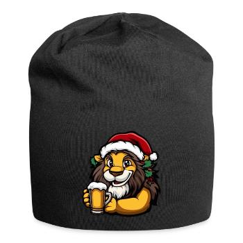 Lion Noël Bière Drôle - Bonnet en jersey - noir - Devant