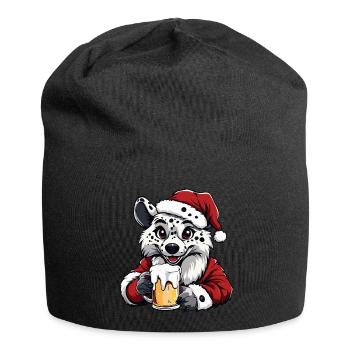 Hyène Noël Bière Drôle - Bonnet en jersey - noir - Devant