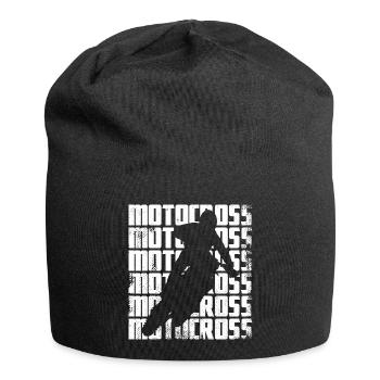 Motocross Grafik - Jersey-Beanie - Schwarz - Vorne
