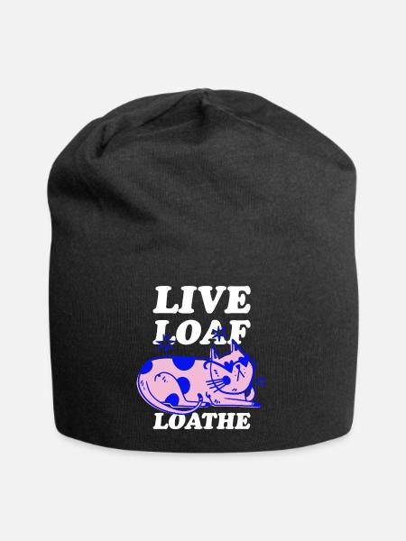 Live Loaf Loathe – Sassy Cat Vibes - Jersey-Beanie - Schwarz