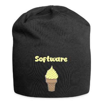 Software Eis Vanille - Jersey-Beanie - Schwarz - Vorne