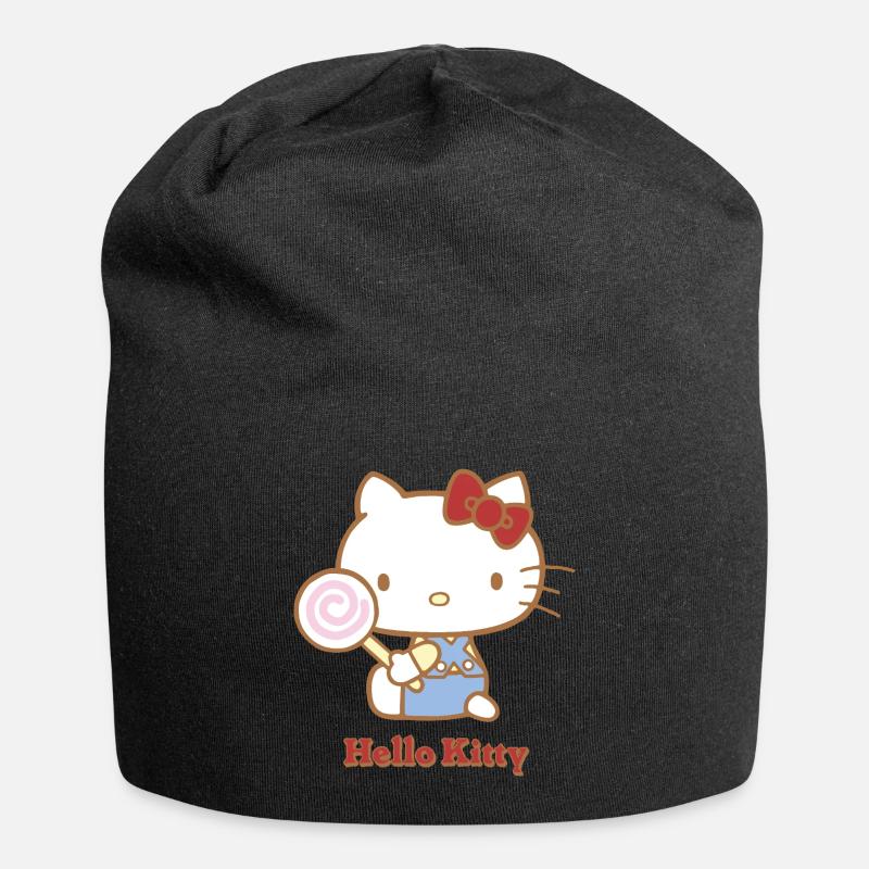 Hello Kitty Avec Une Sucette - Bonnet en jersey - noir