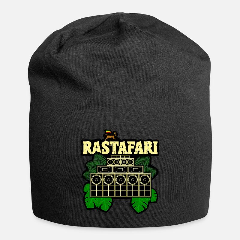 Rastafari Soundsystem - Jersey-Beanie - Schwarz
