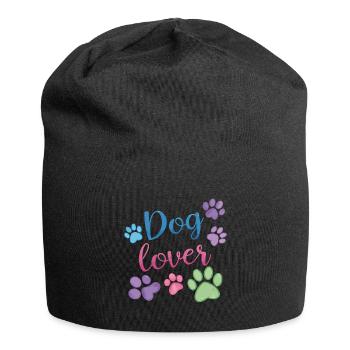 Amoureux des chiens - Bonnet en jersey - noir - Devant