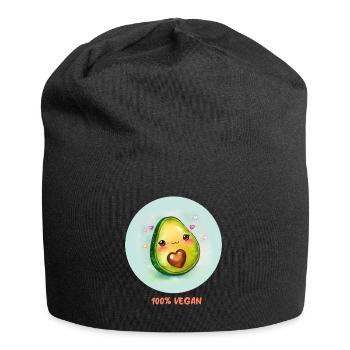 Vegan Avocado - Jersey Beanie - black - Front