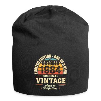 Retro October 1984 - birthday october 1984 - Jersey Beanie - black - Front