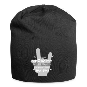 Humorvolles Mallorca Papa Papi Motiv - Jersey-Beanie - Schwarz - Vorne