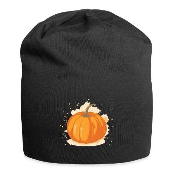 Citrouille Illustration Automne Vintage - Bonnet en jersey - noir - Devant