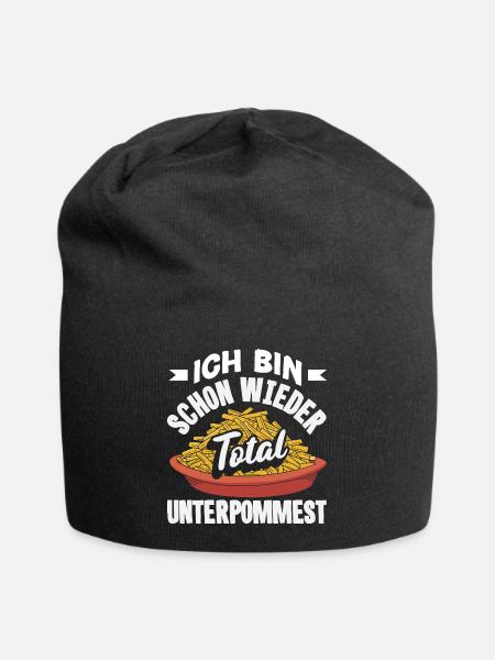 Totally underpommest encore une fois – blague sur les frites - Bonnet en jersey - noir