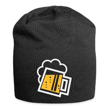 Bavarian beer mug (beer / beer mug / R /// 2C) - Jersey Beanie - black - Front