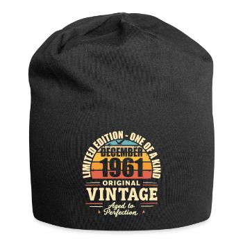 fête d anniversaire décembre 1961 - december 1961 - Bonnet en jersey - noir - Devant