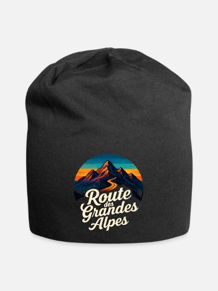 Route des Grandes Alpes Vintage - Jersey-Beanie - Schwarz