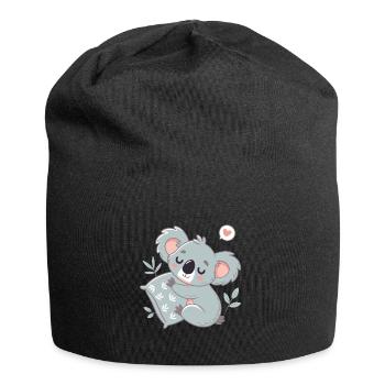 Koala Süßes Lesen und Umarmungen - Jersey-Beanie - Schwarz - Vorne