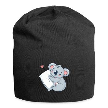 Koala cuddle on pillow - Jersey Beanie - black - Front