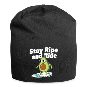 Stay Ripe Surf Avocado - Jersey Beanie - black - Front