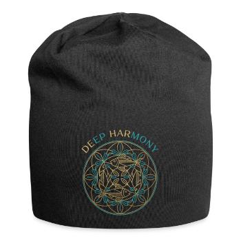 Mandala de l’harmonie profonde - Bonnet en jersey - noir - Devant