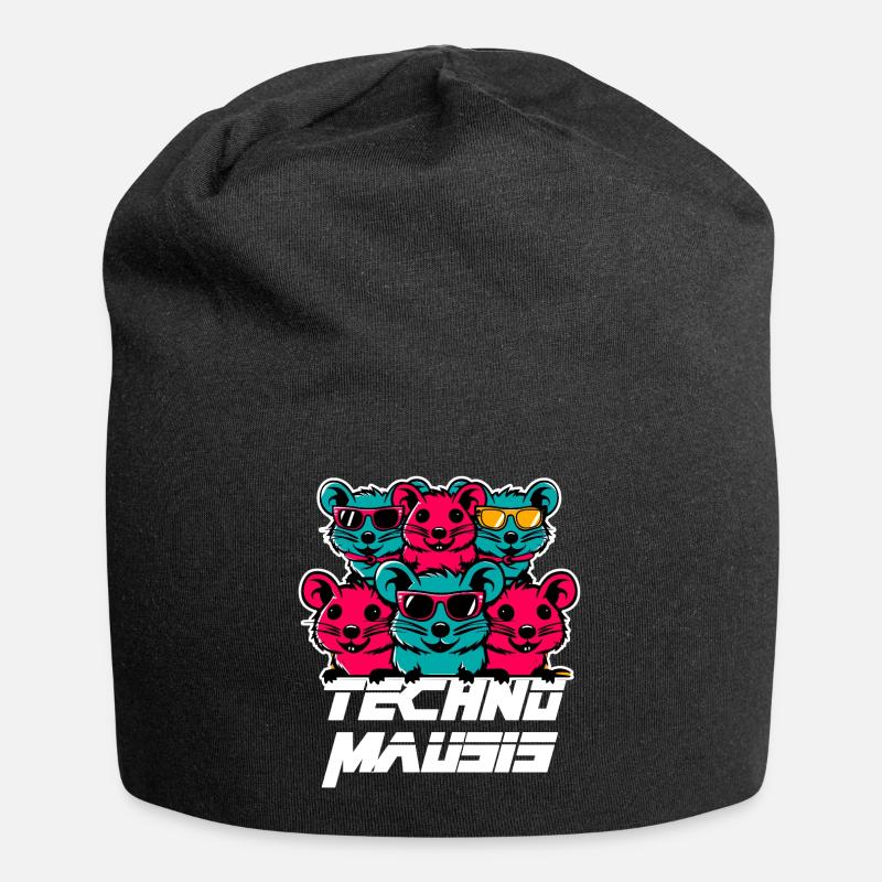 Techno Mausis - Jersey Beanie - black