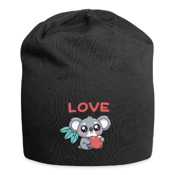 Koala Heart Love Kawaii - Jersey Beanie - black - Front