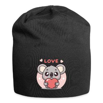 Koala Cœur Amoureux - Bonnet en jersey - noir - Devant