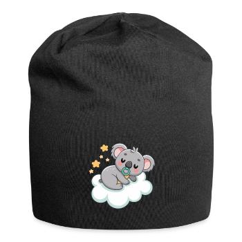 Bébé Koala rêveur sur nuage pastel - Bonnet en jersey - noir - Devant