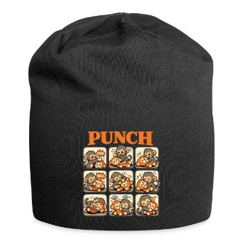 Affe Cooler Punch Süßer Baby Monkey - Jersey-Beanie - Schwarz - Vorne