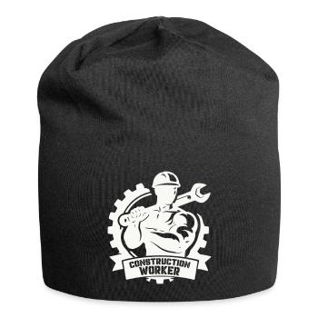 Ouvrier du bâtiment robuste avec engrenages - Bonnet en jersey - noir - Devant