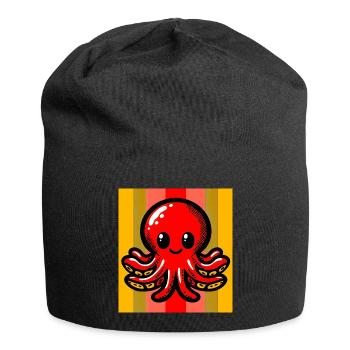 Krake - Jersey-Beanie - Schwarz - Vorne