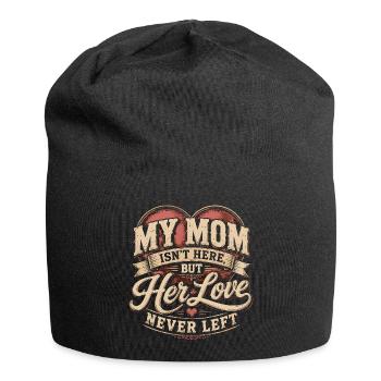 Mama-Souvenirgeschenk – Ihre Liebe hat Vintag nie verlassen - Jersey-Beanie - Schwarz - Vorne