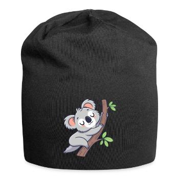 Dreamy koala on branch - Jersey Beanie - black - Front