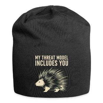 Mon modèle de menace t’inclut – Porc-épic - Bonnet en jersey - noir - Devant
