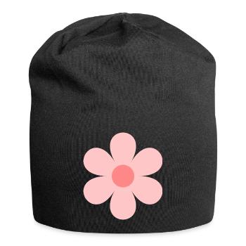 Pastel Flower Central Flower - Jersey Beanie - black - Front