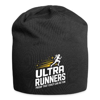 Ultraläufer beweisen, dass Verrücktheit Spaß machen kann - Jersey-Beanie - Schwarz - Vorne