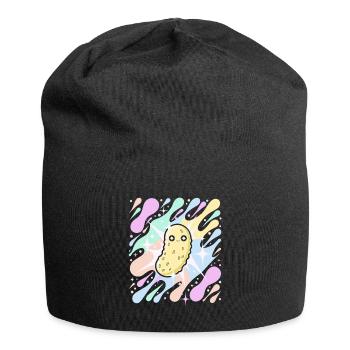 Cornichon pastel étoilé - Bonnet en jersey - noir - Devant