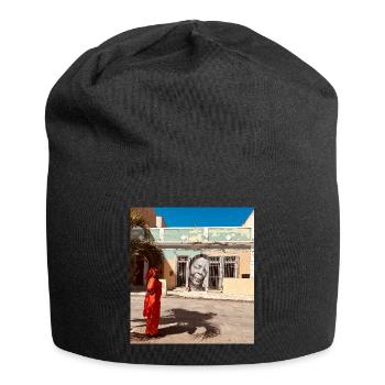 Mural portrait above the market square - Jersey Beanie - black - Front