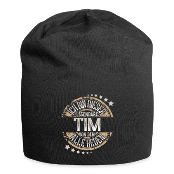 Tim - Jersey-Beanie - Schwarz - Vorne