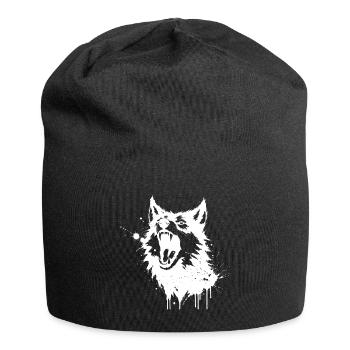 Hurlement de Loup splash - Bonnet en jersey - noir - Devant