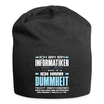 Informatiker Dummheit Reparieren - Jersey-Beanie - Schwarz - Vorne
