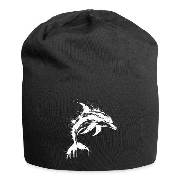 Dolphin Paint Splash White - Jersey-Beanie - Schwarz - Vorne