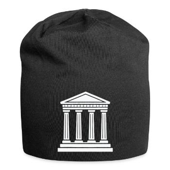 Classic Temple Pillars Silhouette - Jersey Beanie - black - Front