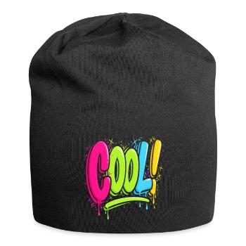 Cool Graffiti Street Art Neon Spray Design Shirt - Jersey Beanie - black - Front