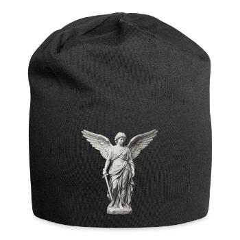 Winged Guardian Angel with Sword - Jersey Beanie - black - Front