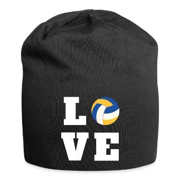 Volleyball Love Gift for Player Mom Coach - Jersey Beanie - black - Front
