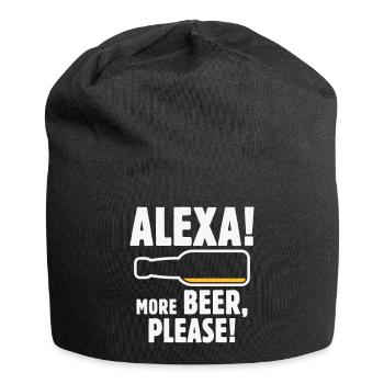 Alexa! Mehr Bier, bitte! (Lustiger Trinker / NEG 2C) - Jersey-Beanie - Schwarz - Vorne