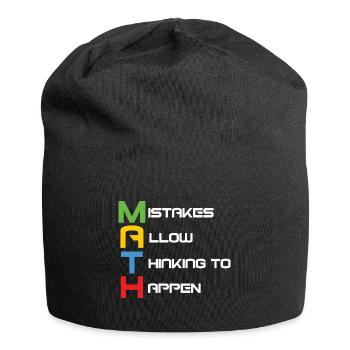 professeur de mathématiques - Bonnet en jersey - noir - Devant