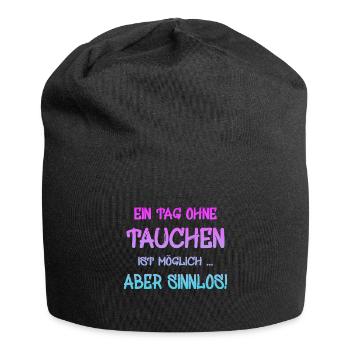 Tauchen Spruch Taucher - Jersey-Beanie - Schwarz - Vorne