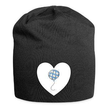 Bayrisch Trachten Luftballons Blau Weiss Bayern - Jersey-Beanie - Schwarz - Vorne