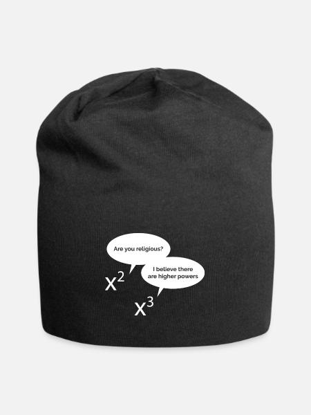 Hohe Potenzen Mathe - Jersey-Beanie - Schwarz