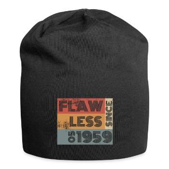 66. Geburtstag Flawless since 05/1959 - Jersey-Beanie - Schwarz - Vorne