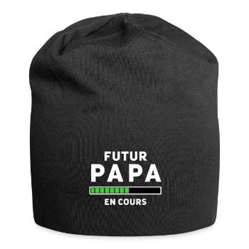Futur Papa en cours W - Bonnet en jersey - noir - Devant