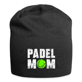 Padel Mom grunge w - Jersey Beanie - black - Front